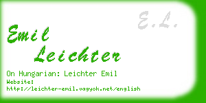 emil leichter business card